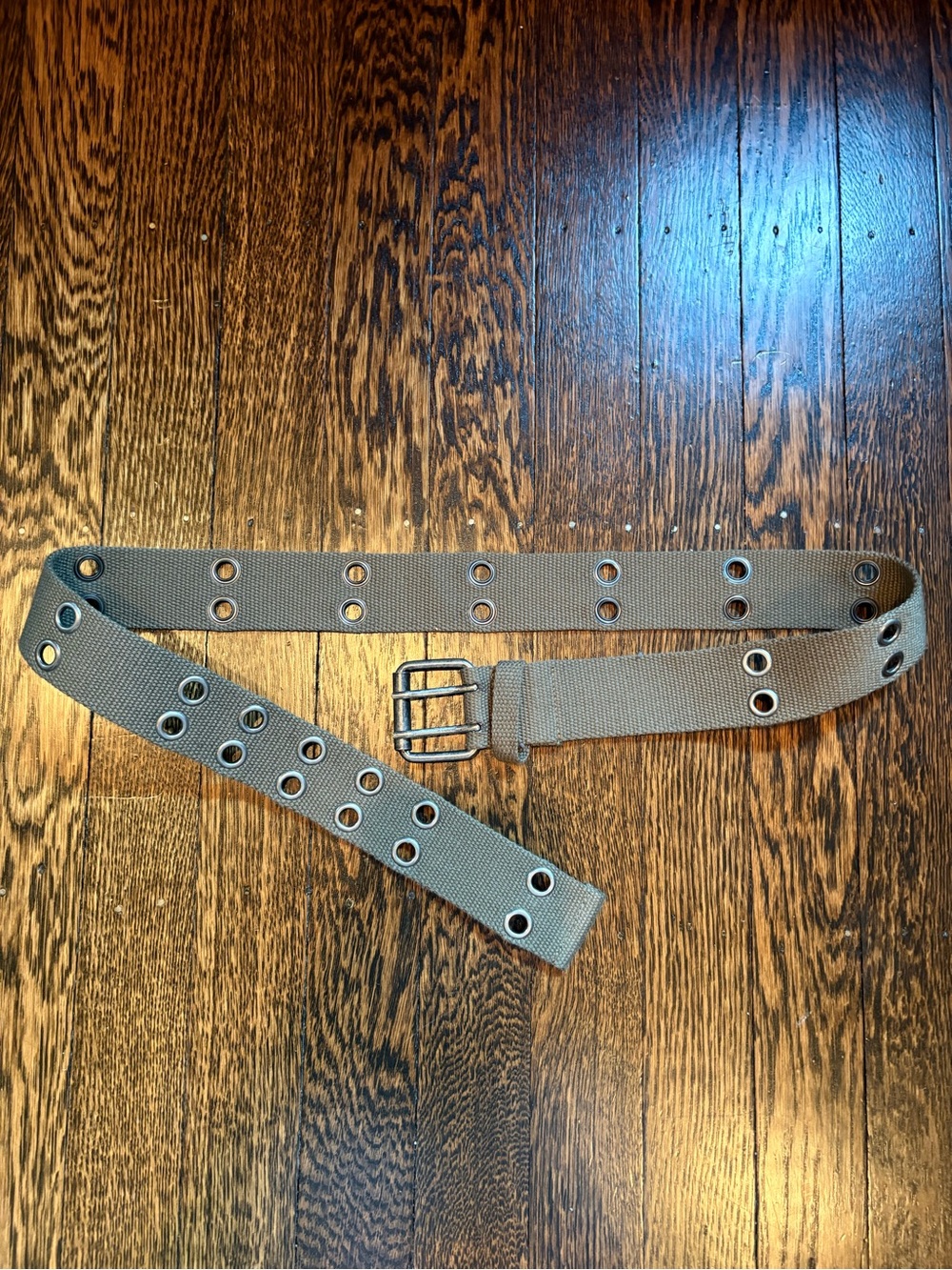 Y2K Green Grommet Belt